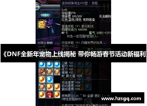 《DNF全新年宠物上线揭秘 带你畅游春节活动新福利》